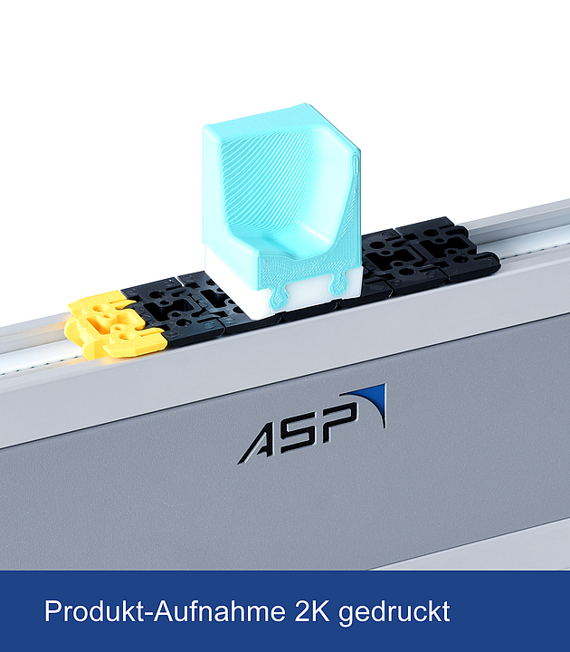 Das ASP Förderband enthält eine individuelle Produktauflage.