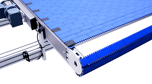 Der neu entwickelte Vario Puffer® Flächenförderer ersetzt das Flachgurtförderband.